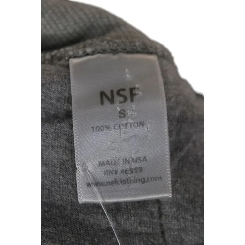 NSF Womens Cropped Jogger Sweatpants Gray Cotton Drawstring Size S